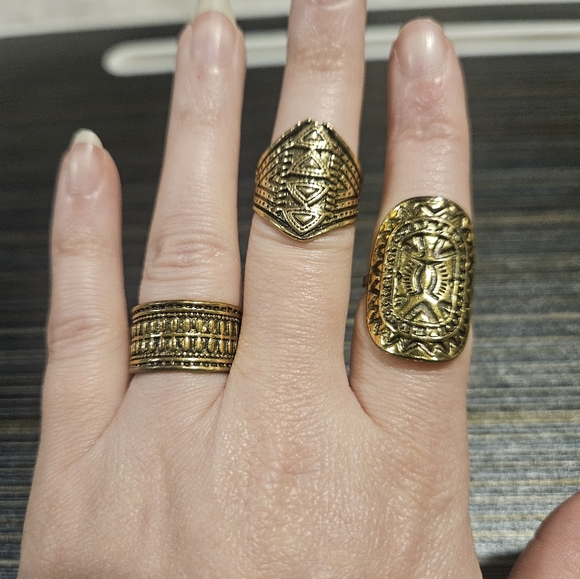 Bohemian Stacking Rings in Various Sizes - Picture 3 of 3